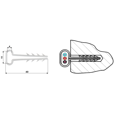 TRZYMAK KABLA UZPP-2*P100